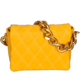 Adriana Borsa a mano da donna Vera pelle 04539-S04 GIALLO Gave Lux