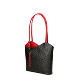 Chanel 3005-20 NERO 12 ROSSO Zaino da donna in vera pelle Gave Lux