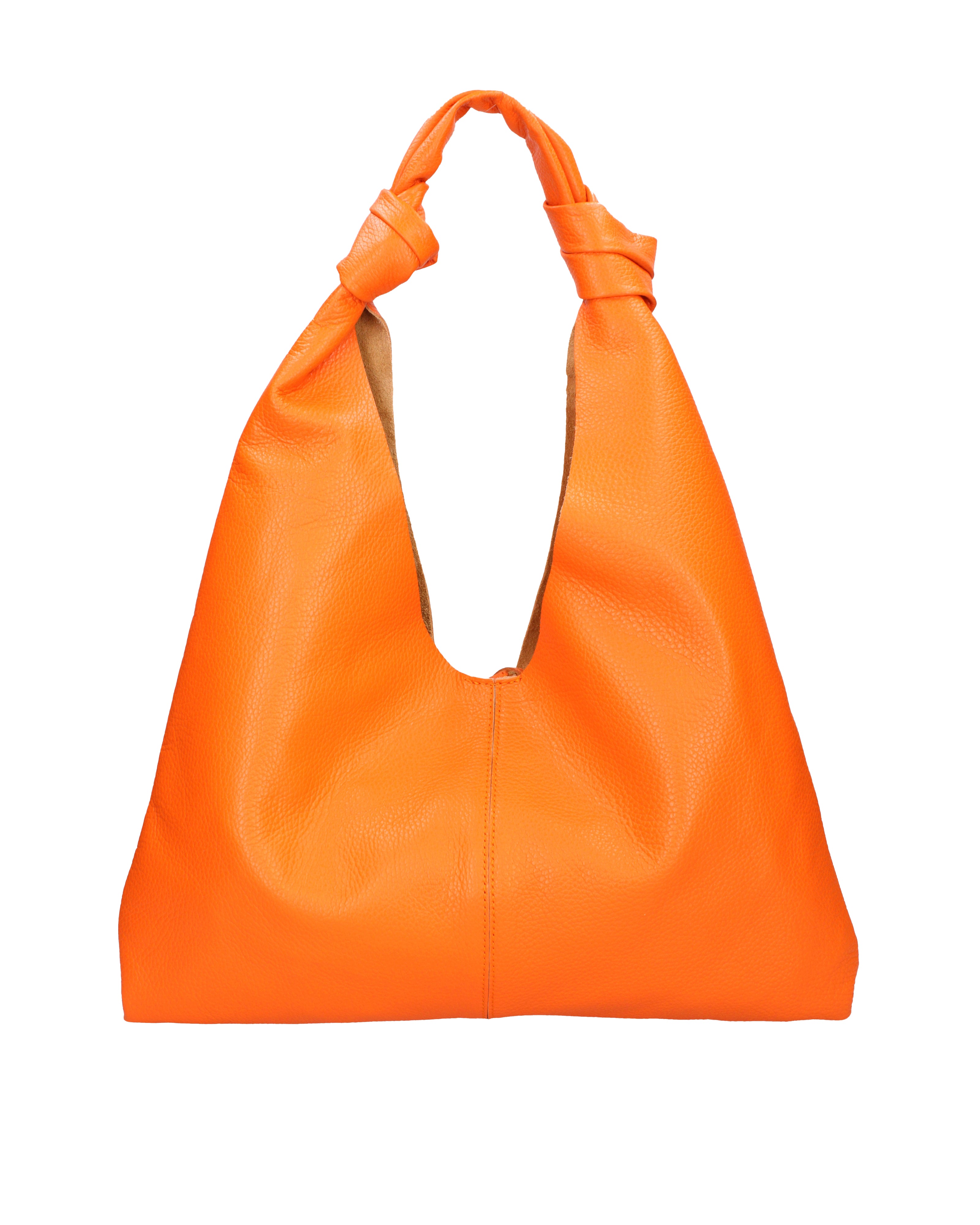 Borsa a spalla da donna 100% vera pelle 07156-D29 ARANCIONE Viola Castellani