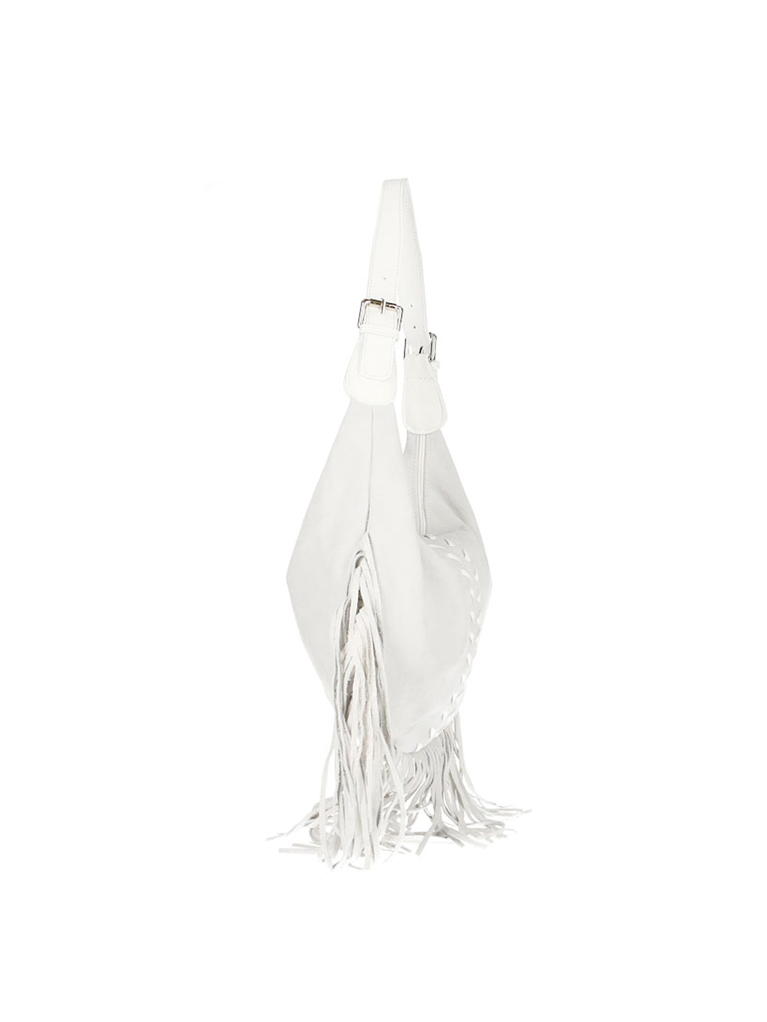 Zefira Borsa a spalla da donna Pelle Scamosciata 8630-BIANCO WHITE Gave Lux