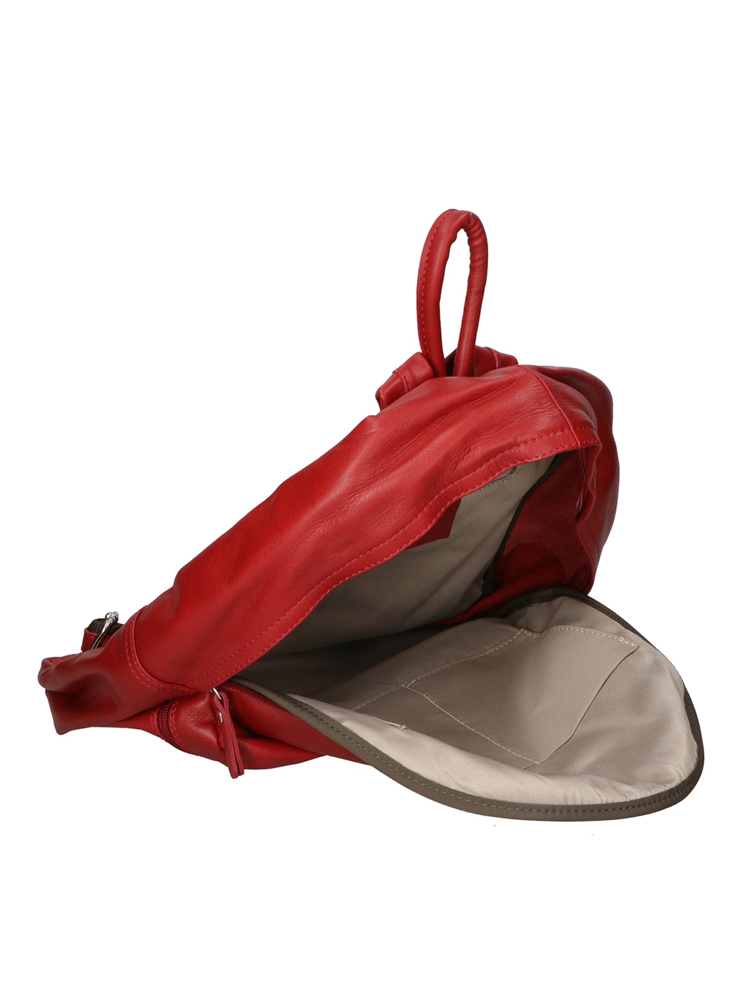 Cloe Zaino da donna in vera pelle Artigianale 6161-S10 ROSSO Gave Lux