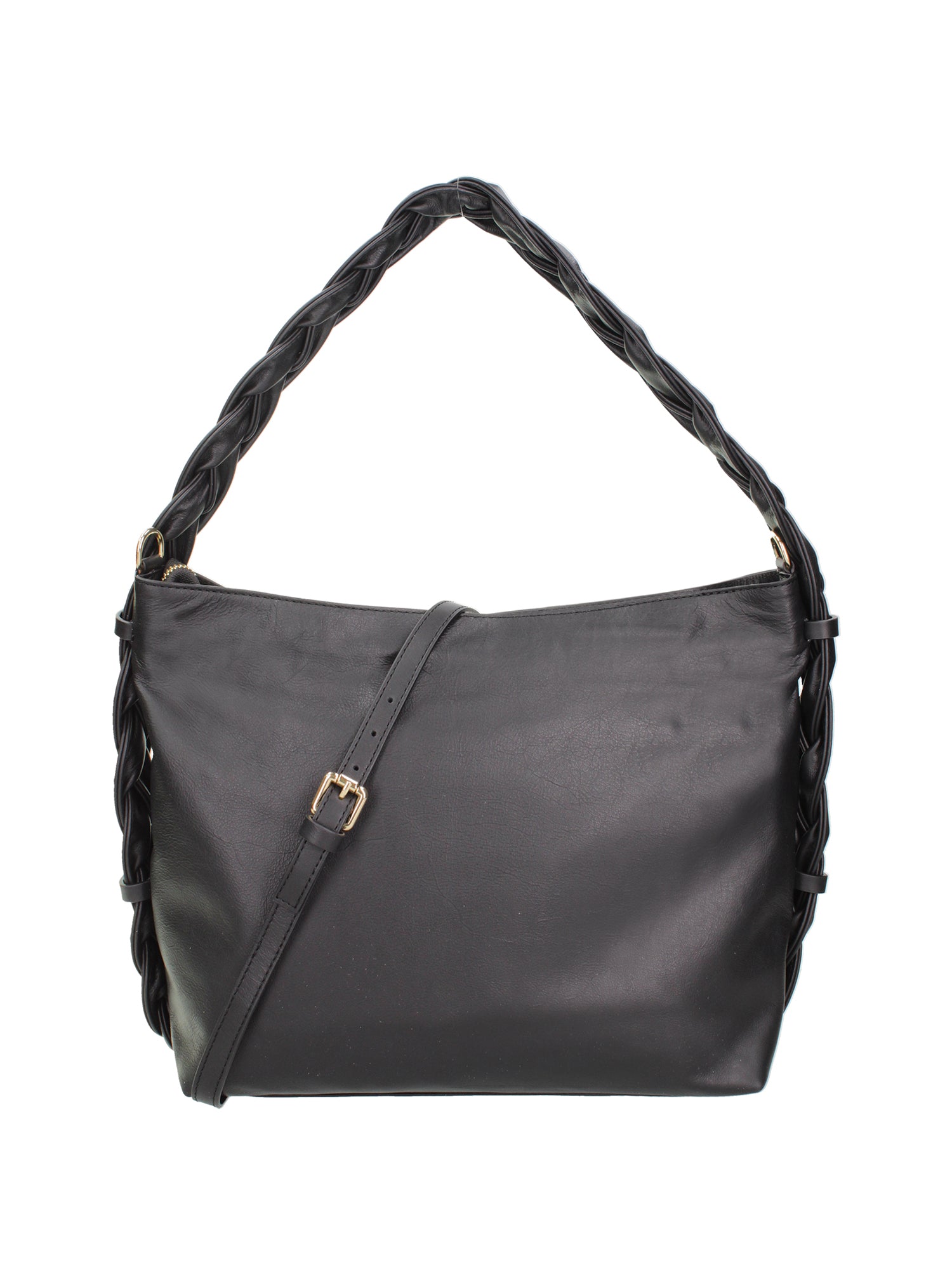 Umbria Borsa a spalla da donna Vera pelle 07169-NERO BLACK Gave Lux