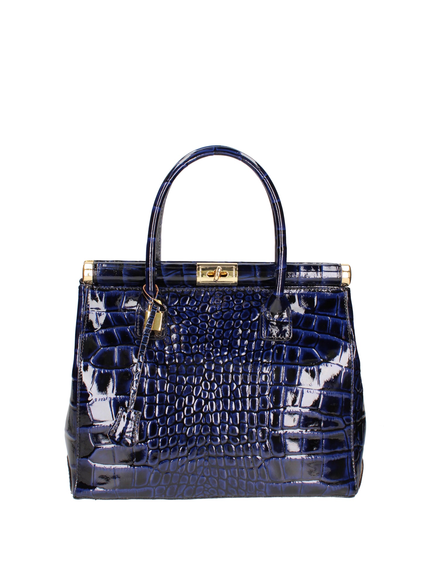 Delfina Borsa a mano da donna Vera pelle 7742-C26 BLU SCURO Gave Lux