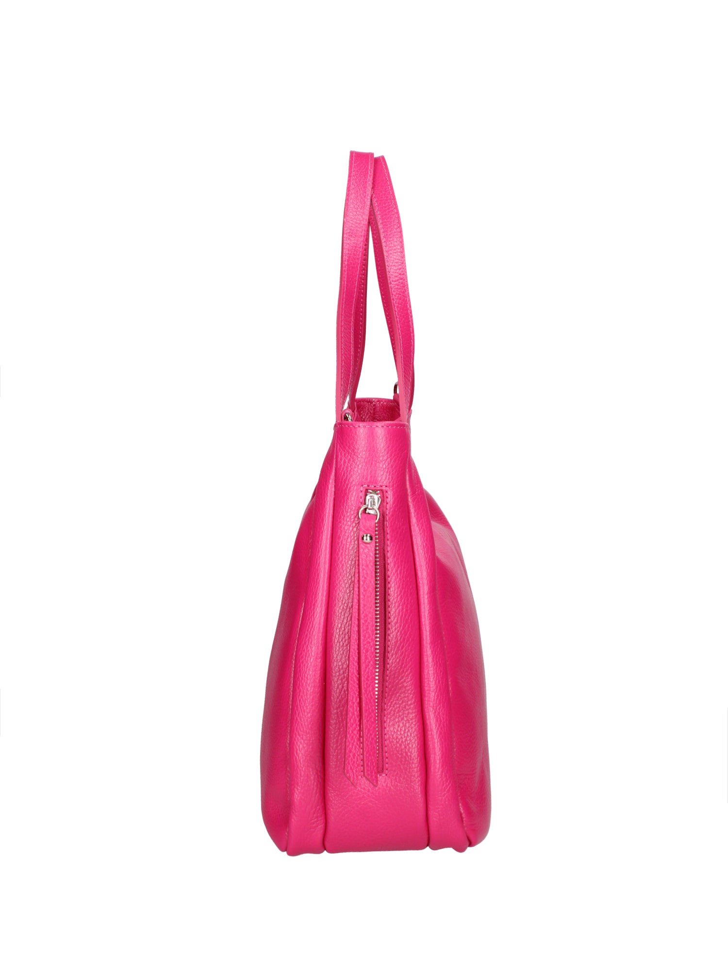 Borsa a spalla da donna Misto pelle e tessuto 07155-D02 FUXIA Roberta Rossi