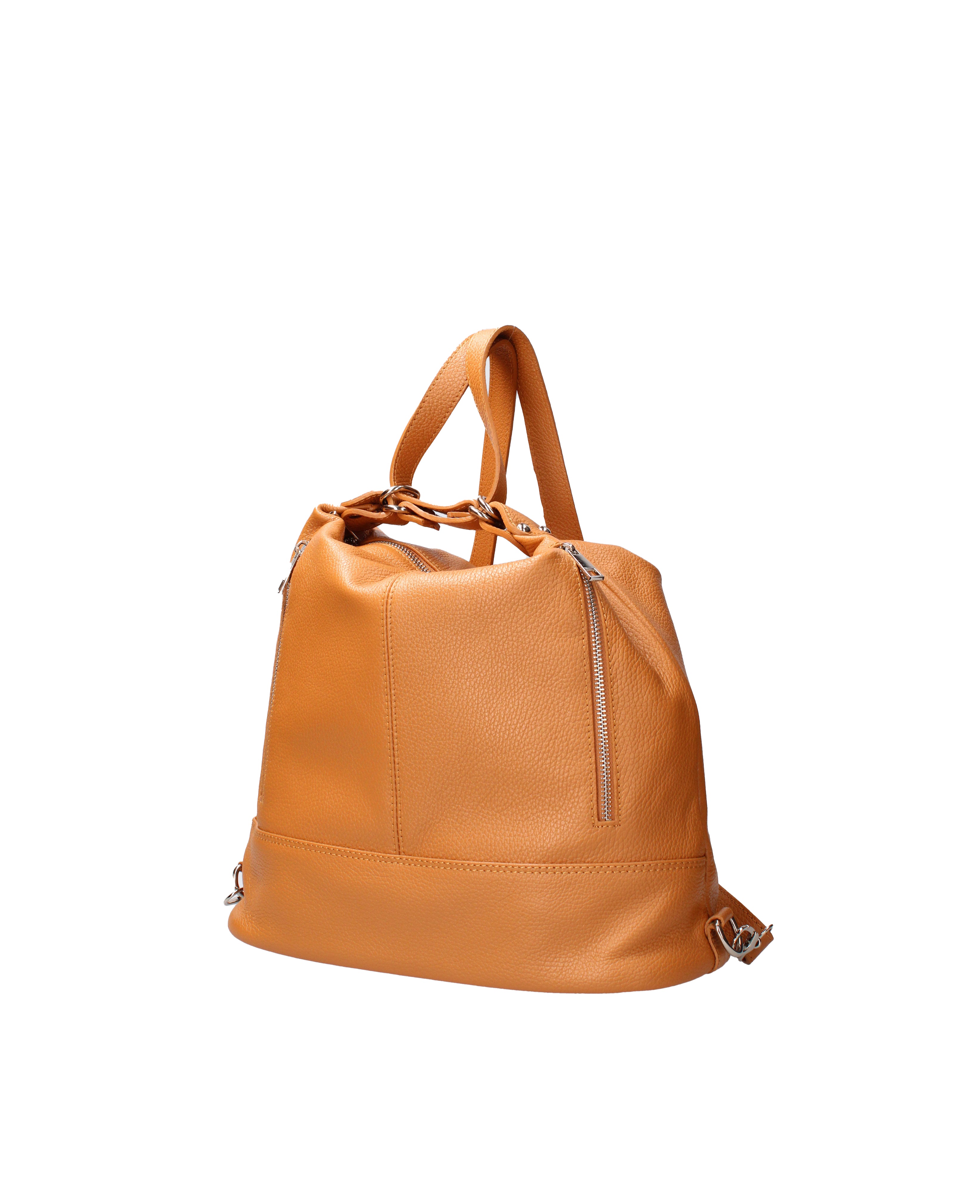 Vera pelle 07135-D44 CUOIO Borsa a spalla convertibile Anjelica Viola Castellani