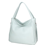 Borsa a spalla da donna Misto pelle e tessuto 07155-D102 CIELO Roberta Rossi