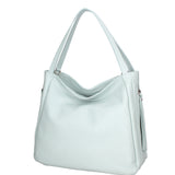 Borsa a spalla da donna Misto pelle e tessuto 07155-D102 CIELO Roberta Rossi