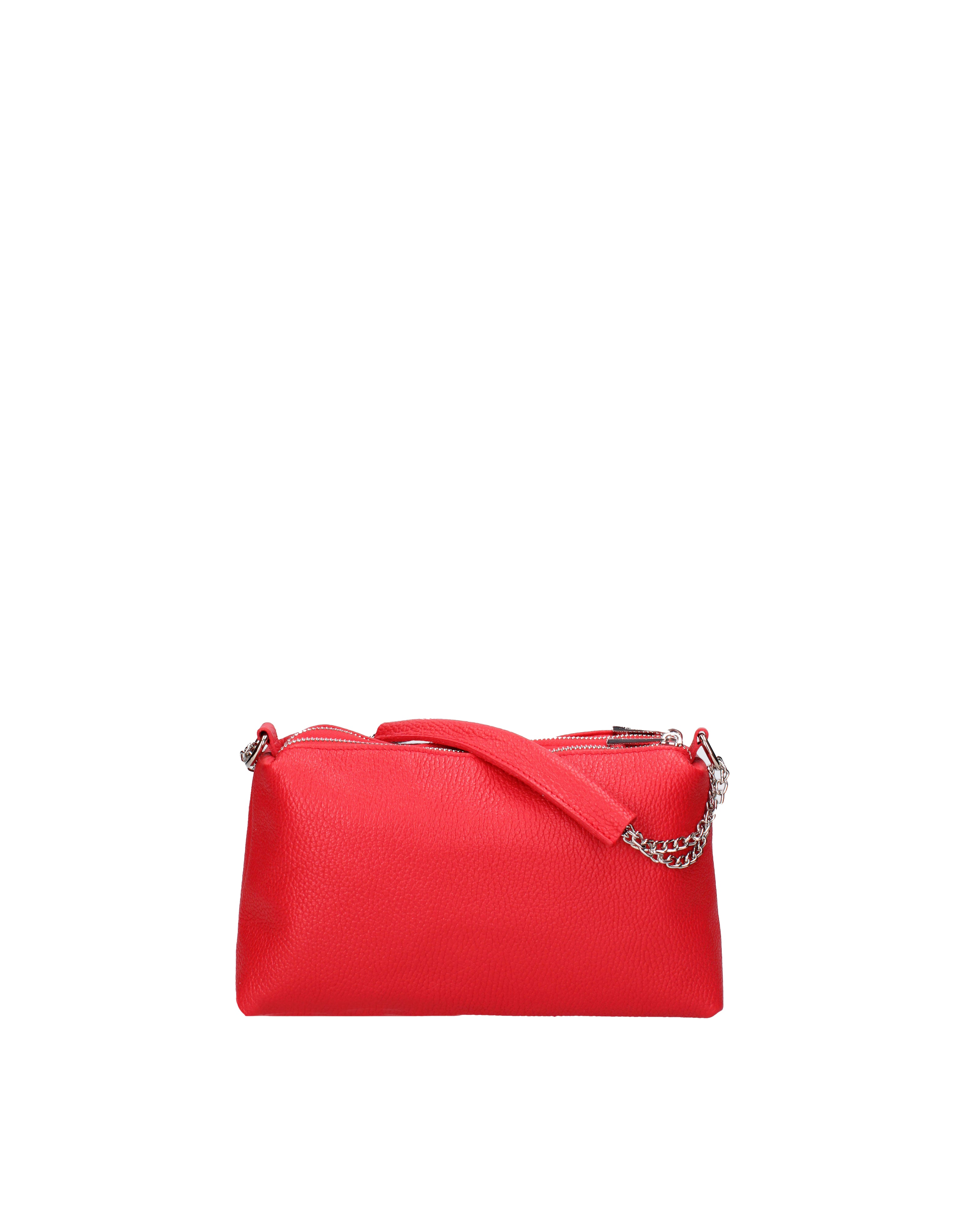 Borsa a spalla da donna Vera pelle 07141-D58 ROSSO FUOCO Viola Castellani