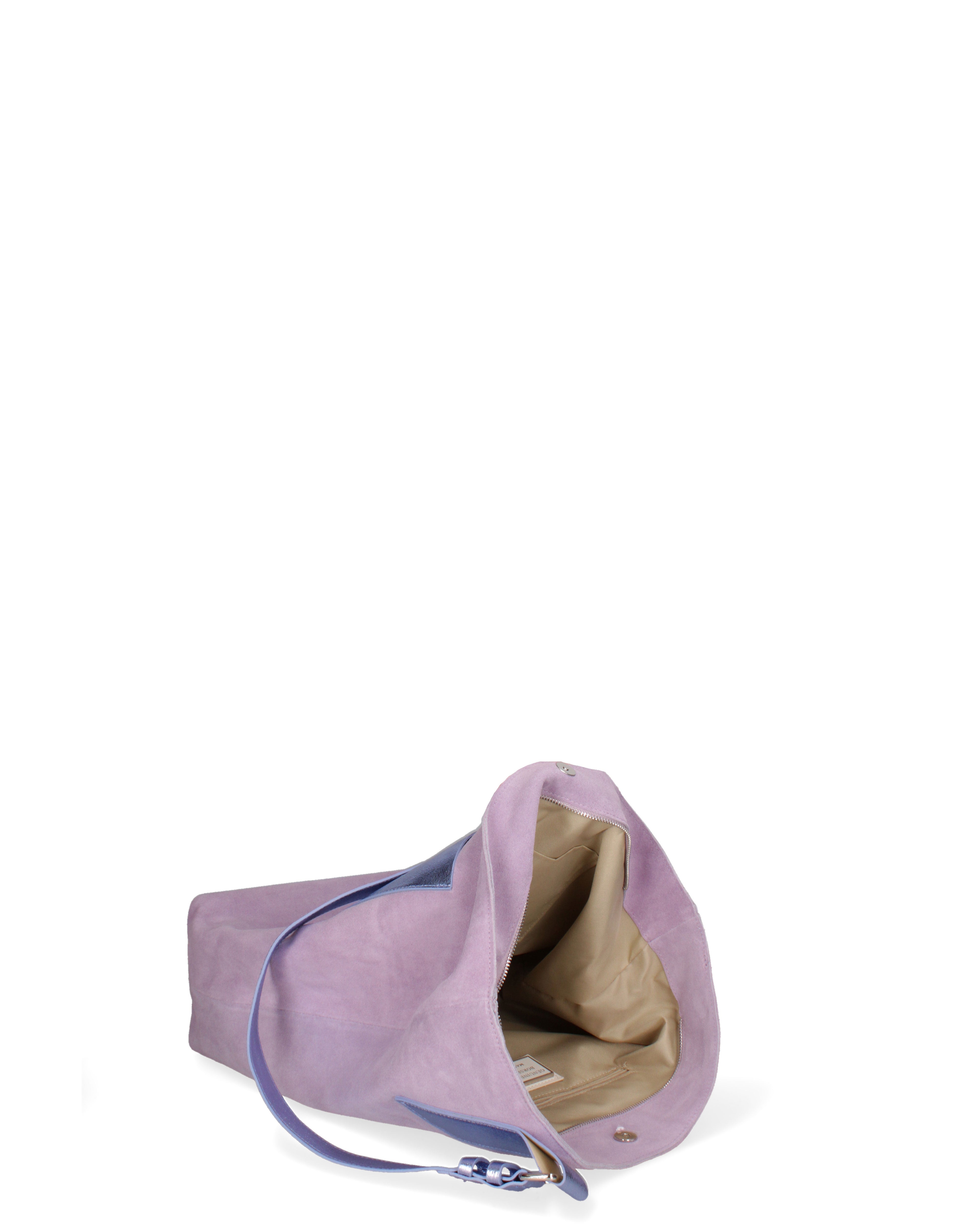 Borsa a spalla da donna Vera pelle 07312-D08A LILLA+L027 Roberta Rossi