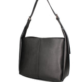 Borsa a spalla da donna Misto pelle e tessuto 07157-D28 NERO Roberta Rossi