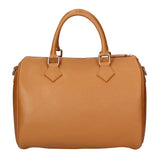 Aralia Borsa a bauletto da donna 100% pelle 5176-D17 CUOIO SCURO DARK COGNAC Gave Lux