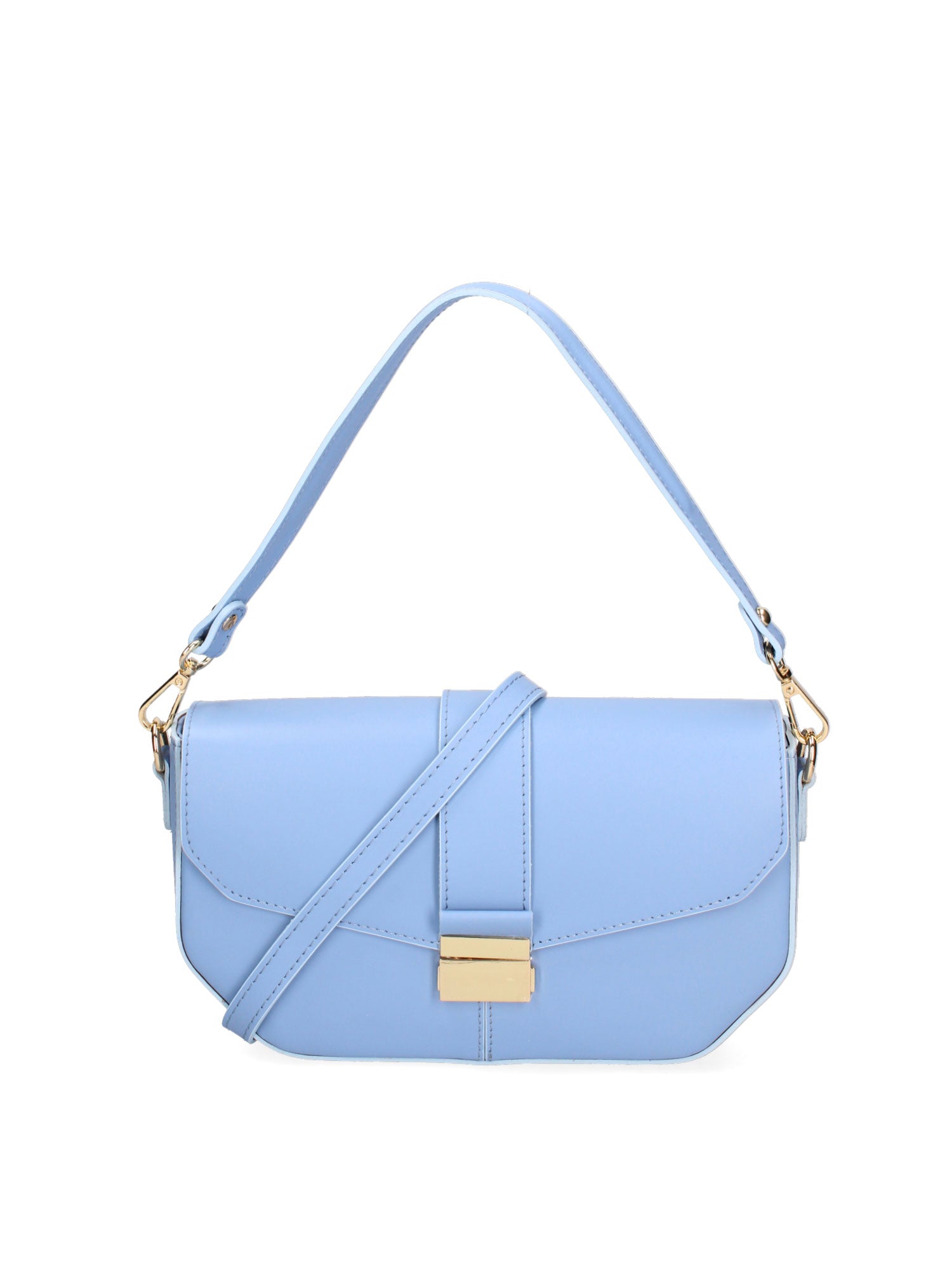 Borsa a spalla da donna Vera pelle 07229-L835 CELESTE Roberta Rossi