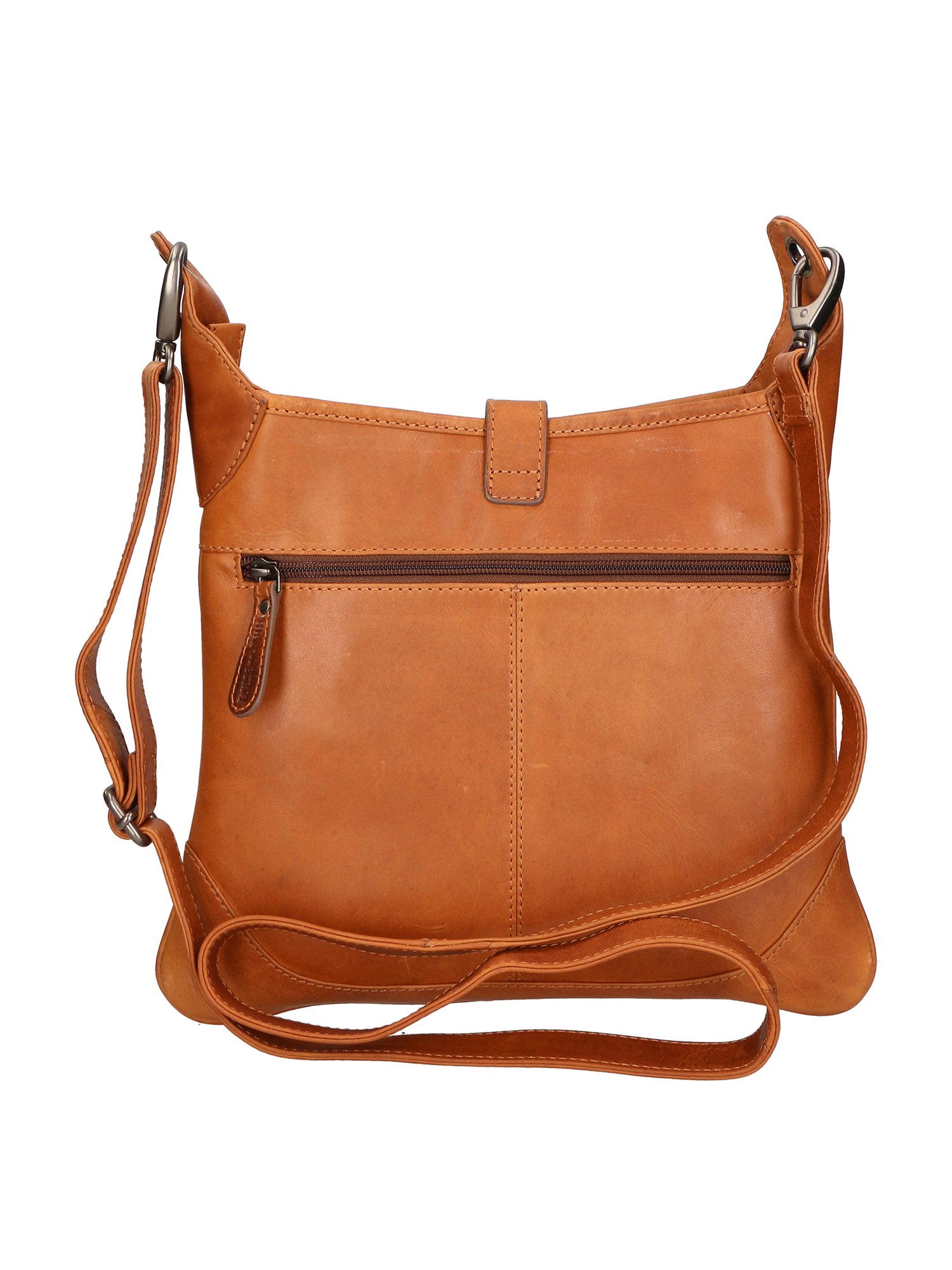 Borsa a tracolla da uomo in vera pelle RFID HILB-6169-CUOIO Hill Burry