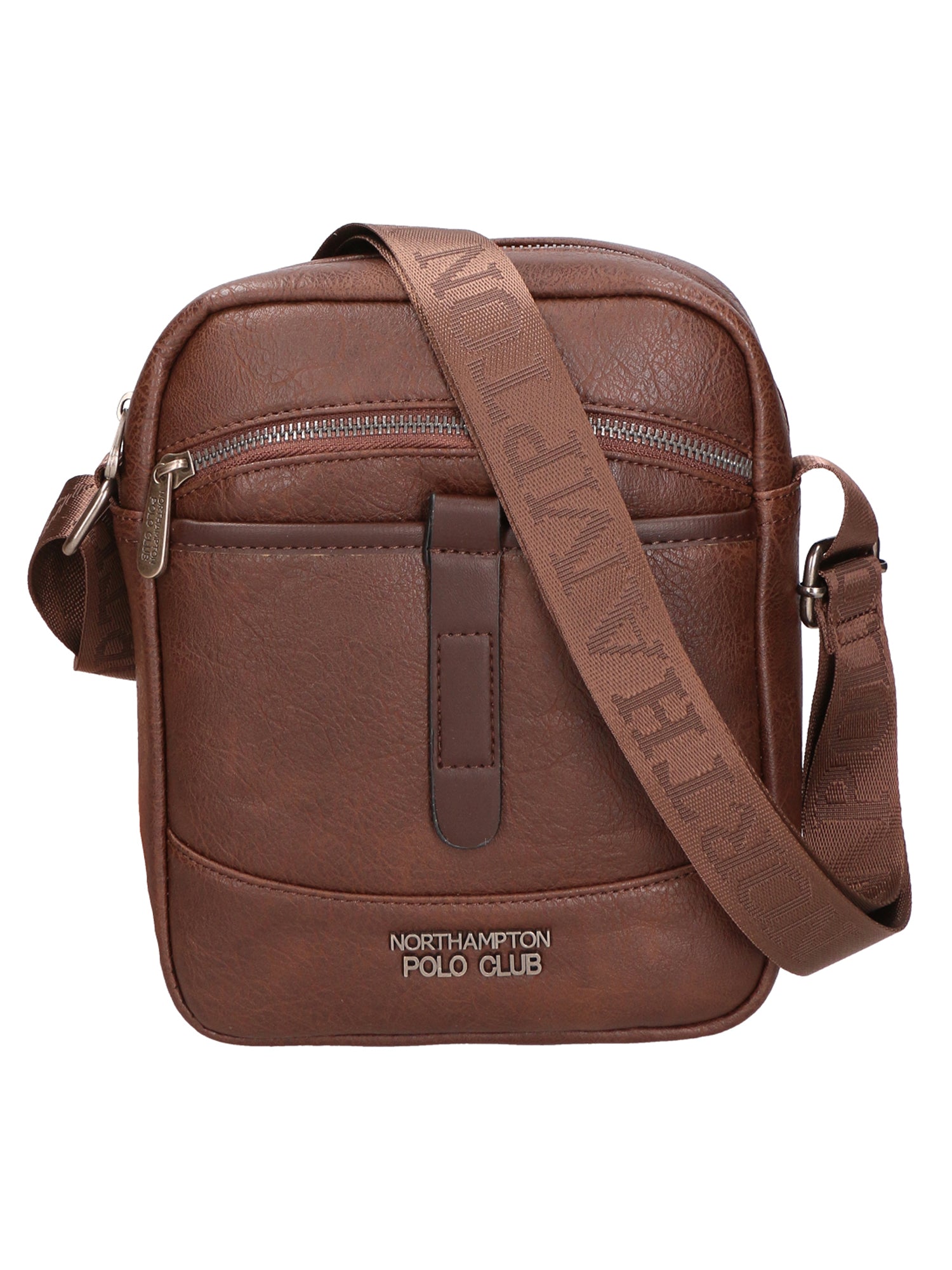 Borsa a tracolla uomo 100% PU Leather PCL3006-COFFEE Northampton Polo Club