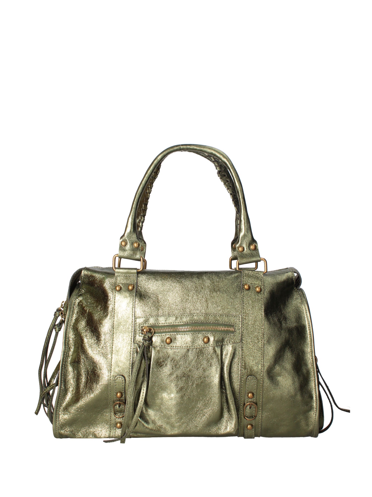 Novara Borsa a spalla da donna Vera pelle 06090 LM-L007 VERDE Gave Lux