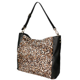 Asia Borsa a spalla da donna Vera pelle 05475-LEO BIANCO NERO 028 Gave Lux