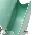 Borsa a mano da donna 100% PVC FLAT ZOE-VERDE ACQUA + SILVER Marc Ellis