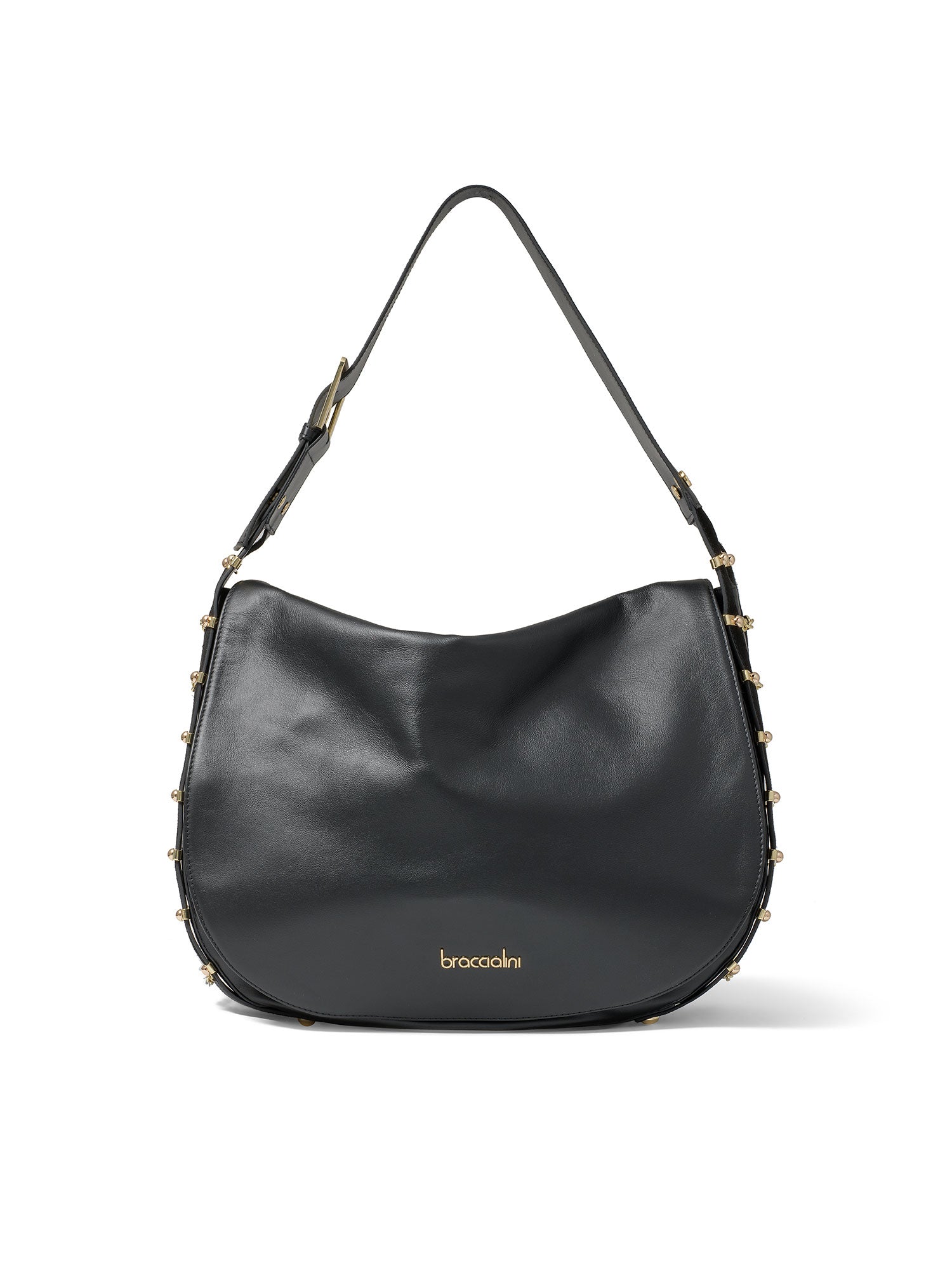 Eridana Ultra Borsa a spalla da donna 100% pelle B17222-NERO Braccialini