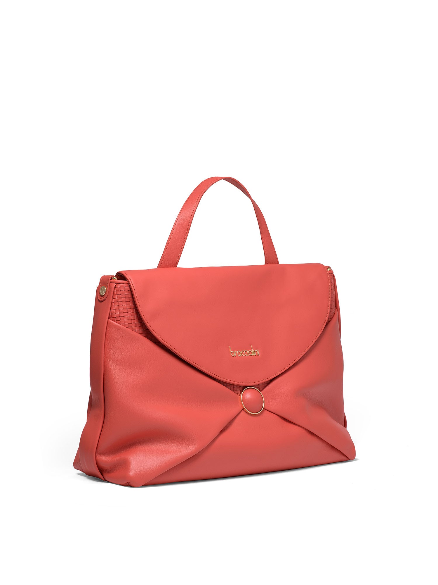Edera Ultra Borsa a mano da donna 100% pelle B17202-ROSSO Braccialini