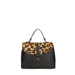 Oriana Plus Borsa a mano da donna Vera pelle 04008-D28 NERO + LEOPARDO 2 Chiara Ferretti