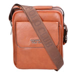 Borsa a tracolla uomo 100% pelle PU PCL3104-BROWN Northampton Polo Club