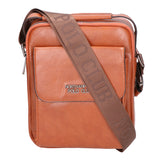 Borsa a tracolla uomo 100% pelle PU PCL3104-BROWN Northampton Polo Club