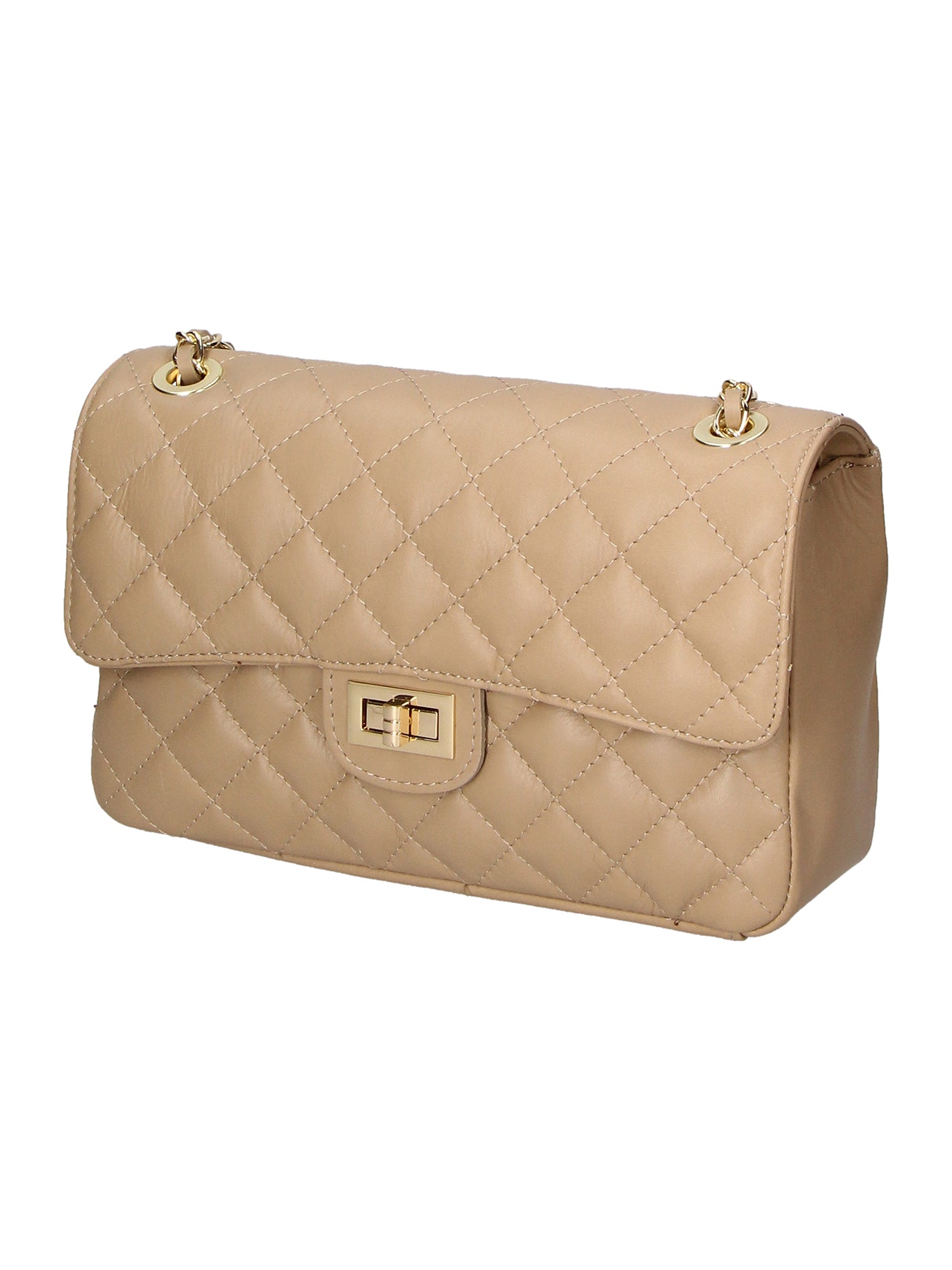 Clizia Borsa a spalla da donna Vera pelle 6078-S40 TAUPE Gave Lux