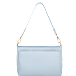 Borsa a spalla da donna 100% pelle vegana PU 703-1PT-LIGHTBLUE Diana&co