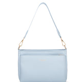 Borsa a spalla da donna 100% pelle vegana PU 703-1PT-LIGHTBLUE Diana&co