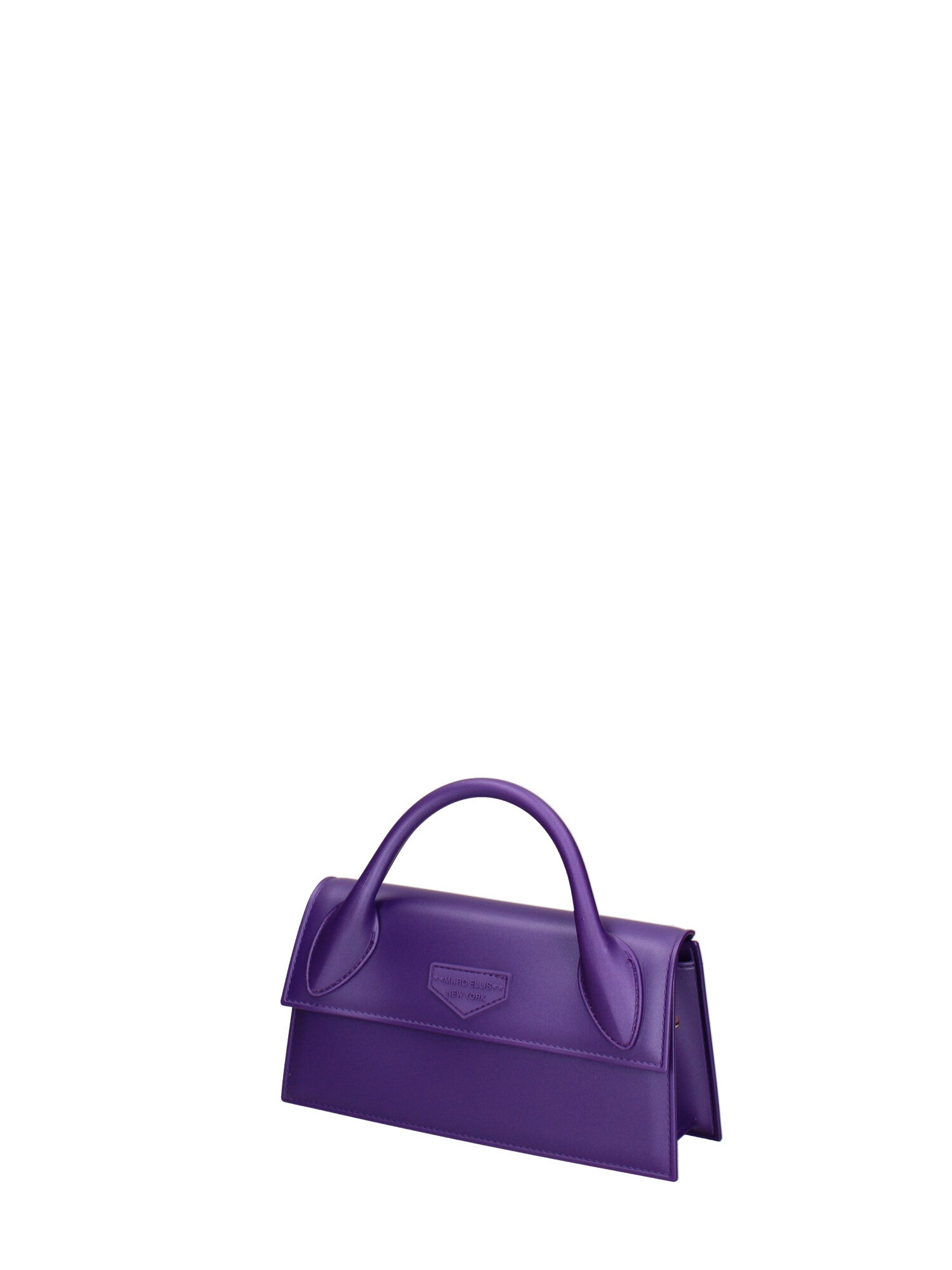 Borsa a mano da donna 100% gomma FLAT ARROW 24-VIOLET INDIGO-GOLD Marc Ellis
