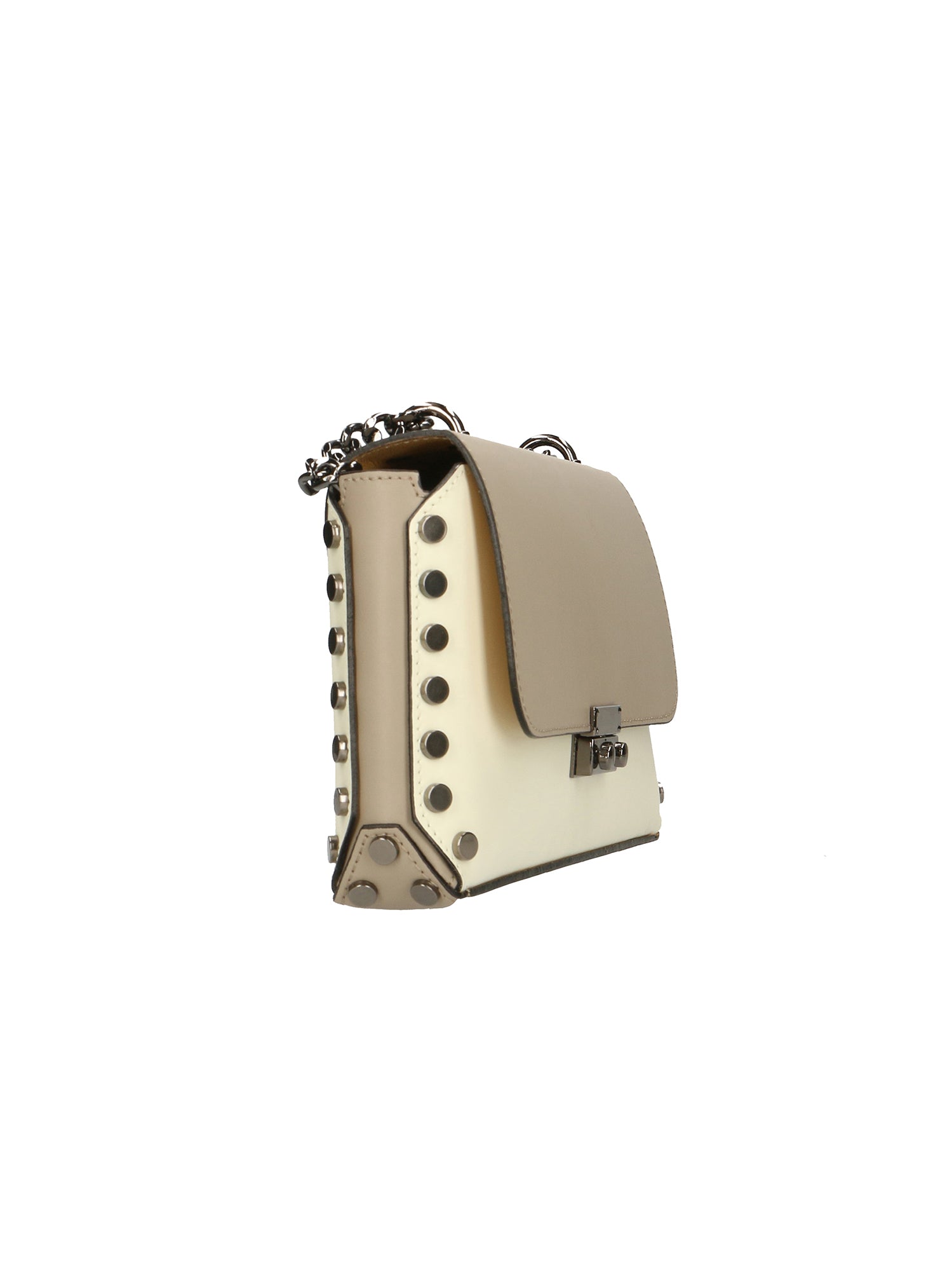 Vera pelle 8641-BEIGE+TAUPE Borsa a tracolla da donna Evanthe Pro Gave Lux
