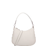 Borsa a spalla da donna 100% pelle ruga 07241-L119 GRIGIO CHIARO Roberta Rossi