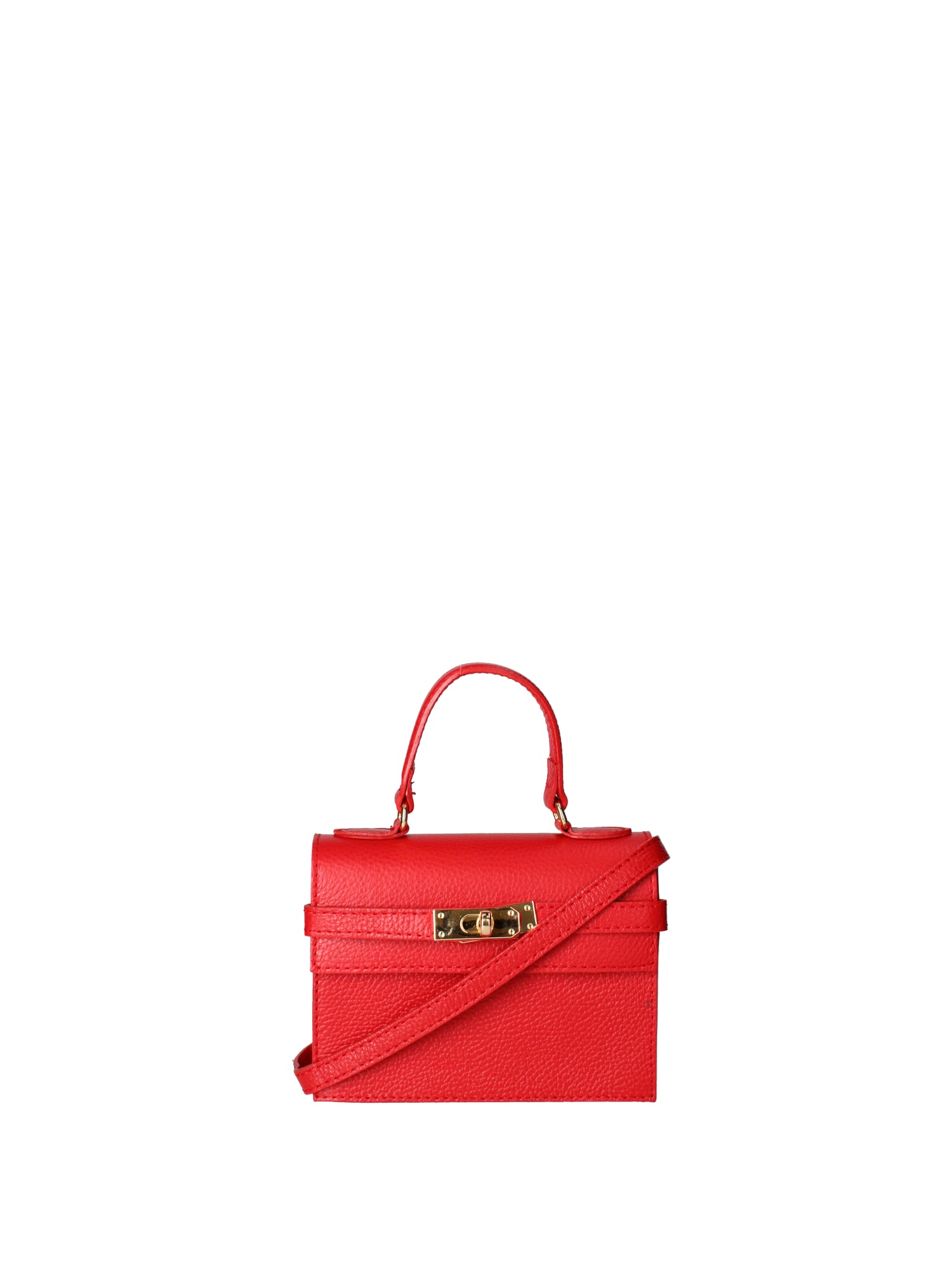 Borsa a mano da donna Vera pelle 07161-D58 ROSSO FUOCO Roberta Rossi