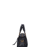 Erisia Borsa a spalla da donna Vera pelle 06091-013 BLU NAVY Gave Lux