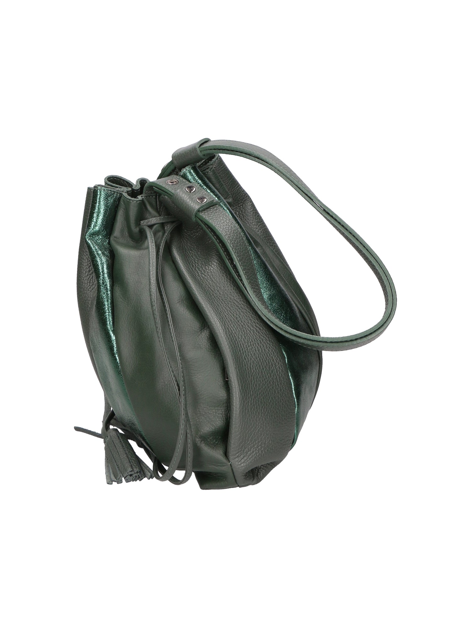Nunzia Borsa a spalla da donna Vera pelle 576042-VERDE GREEN Gave Lux