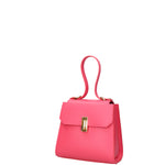 Borsa a mano da donna 100% pelle 07204-L317 FUXIA Viola Castellani