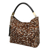 Arya Borsa a spalla da donna Vera pelle 05474-LEO BIANCO NERO 028 Gave Lux