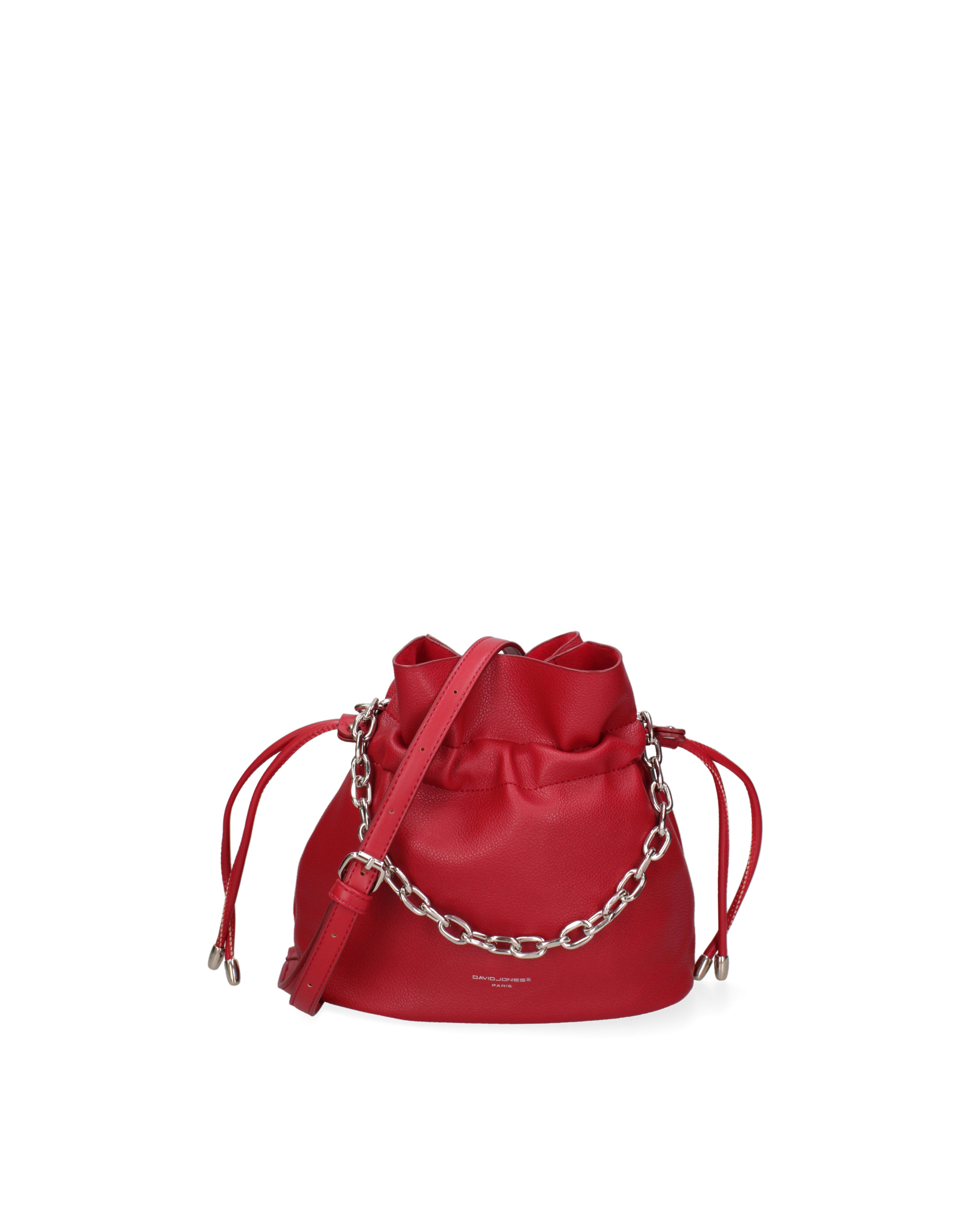 Borsa a secchiello da donna 100% PVC F6717-1-RED David Jones