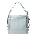 Vera pelle 07135-D92 CELESTE Borsa a spalla convertibile Anjelica Viola Castellani