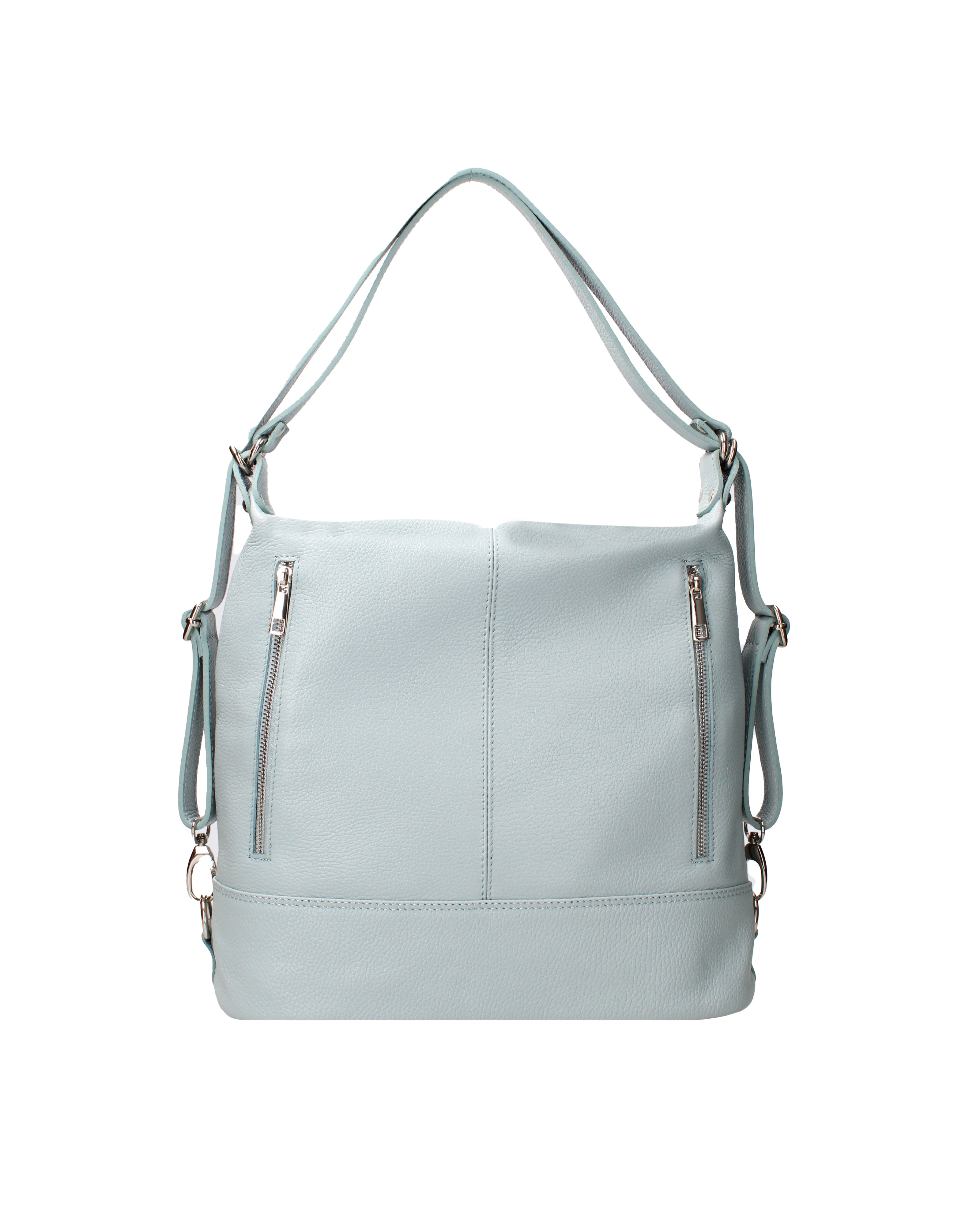 Vera pelle 07135-D92 CELESTE Borsa a spalla convertibile Anjelica Viola Castellani