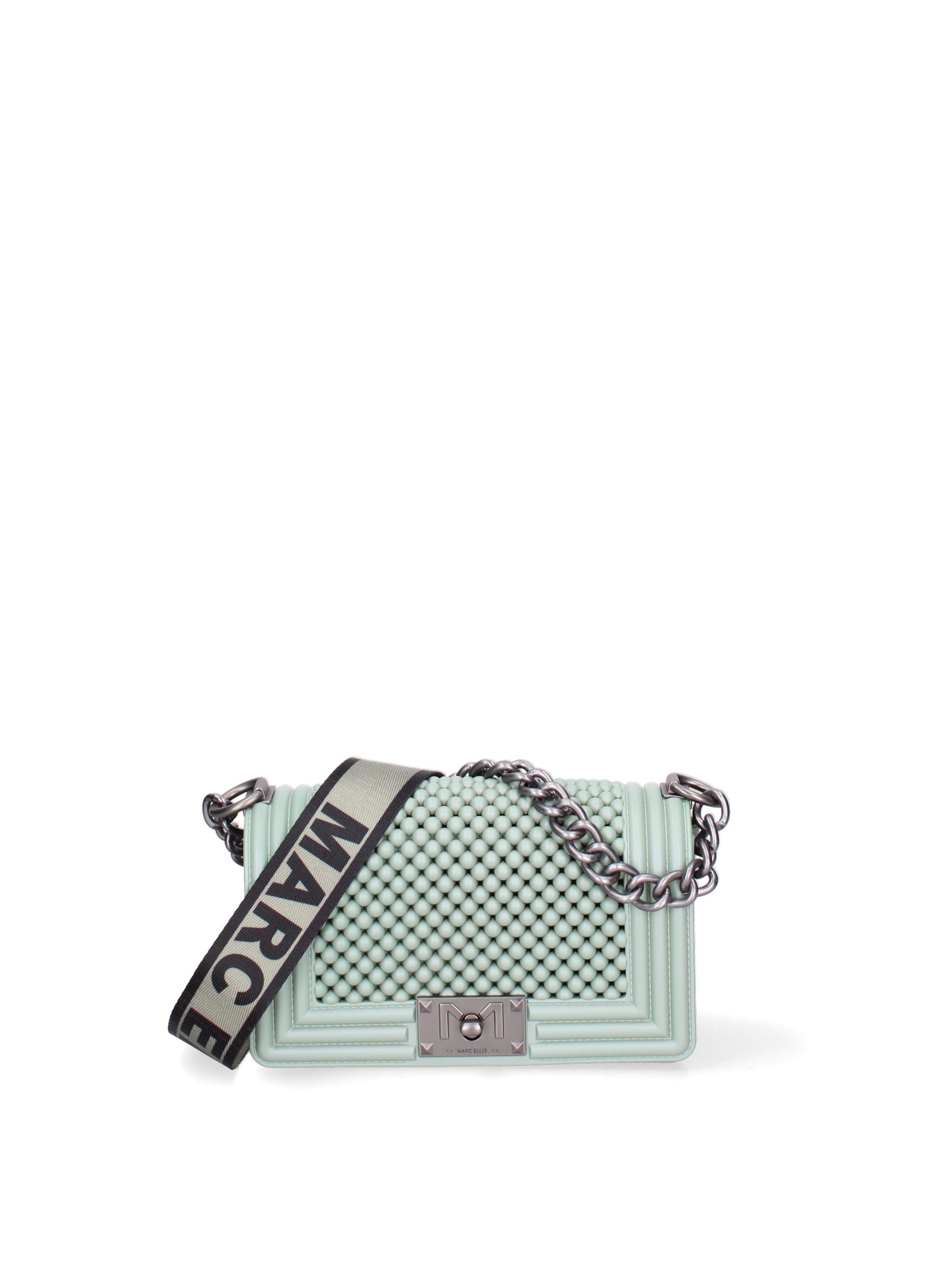 Borsa a mano da donna 100% Pvc FLAT-S-BALL 24-OLIVE - SATIN CDF Marc Ellis