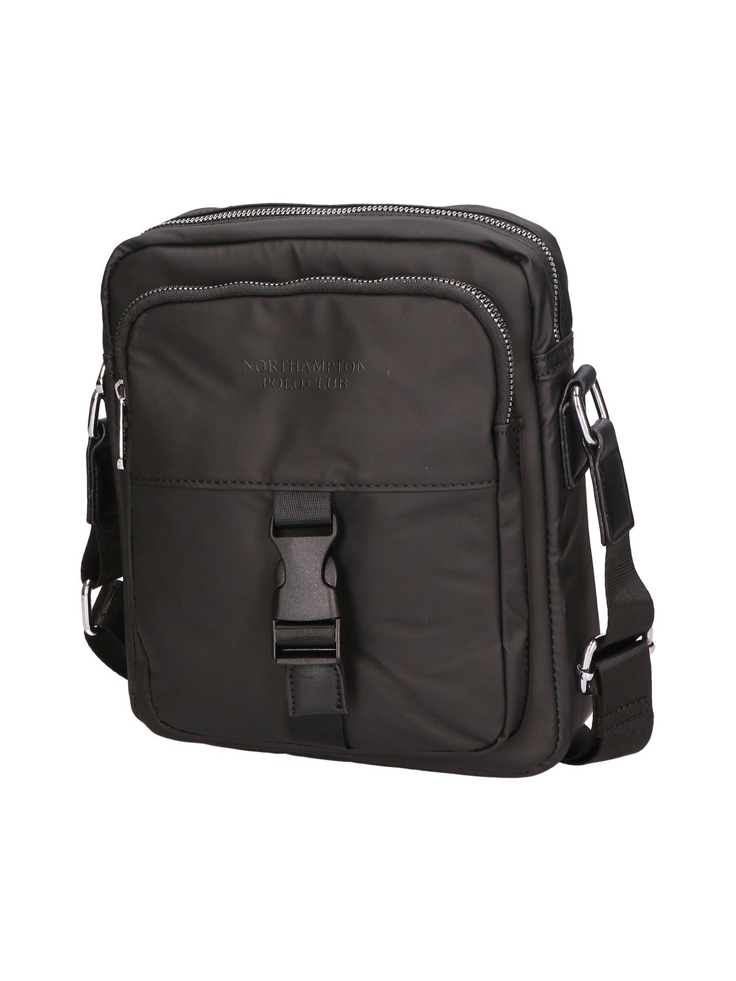 Borsa a tracolla uomo 100% PU Leather PCL3018-BLACK Northampton Polo Club