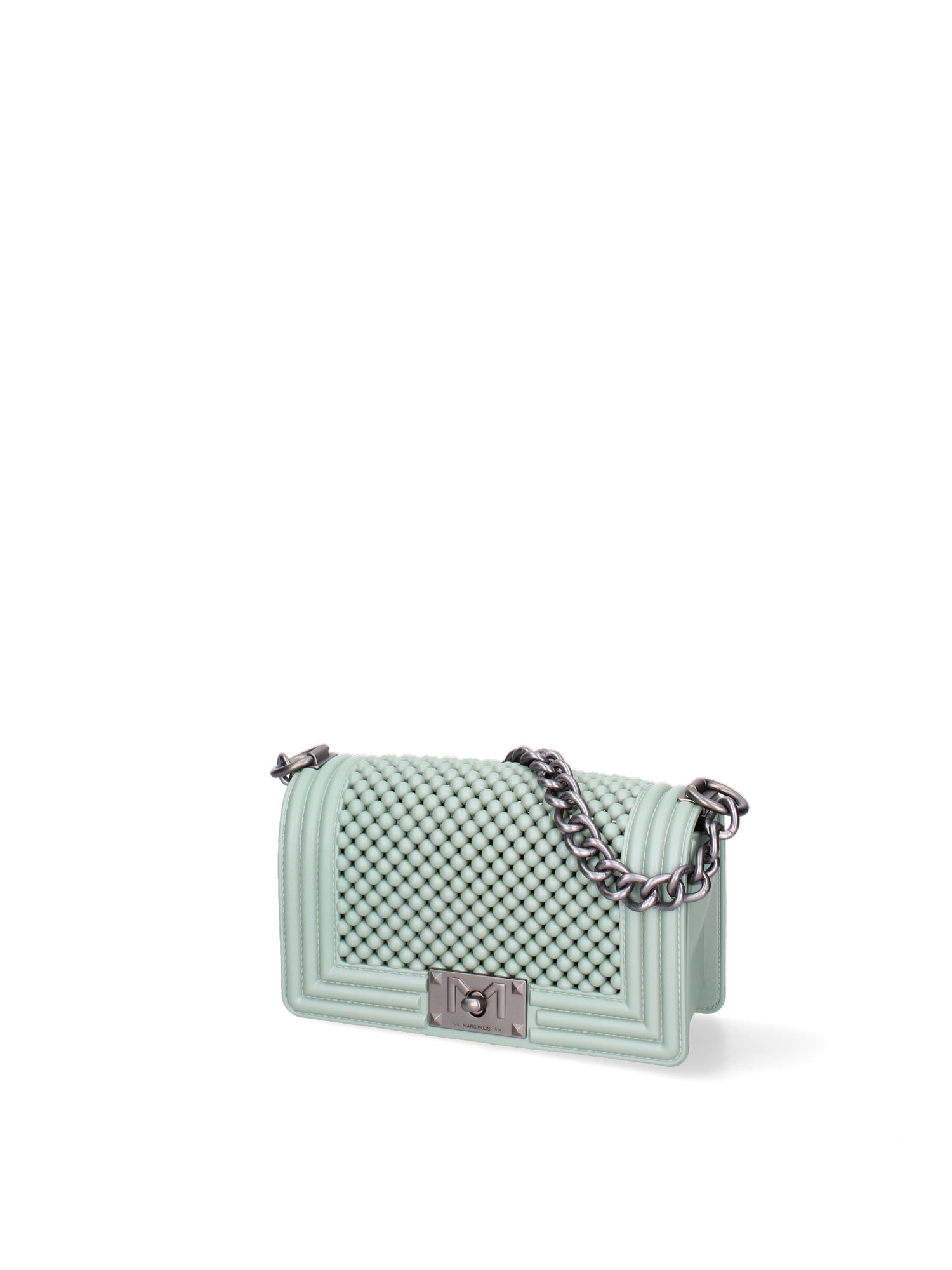 Borsa a mano da donna 100% Pvc FLAT-S-BALL 24-OLIVE - SATIN CDF Marc Ellis