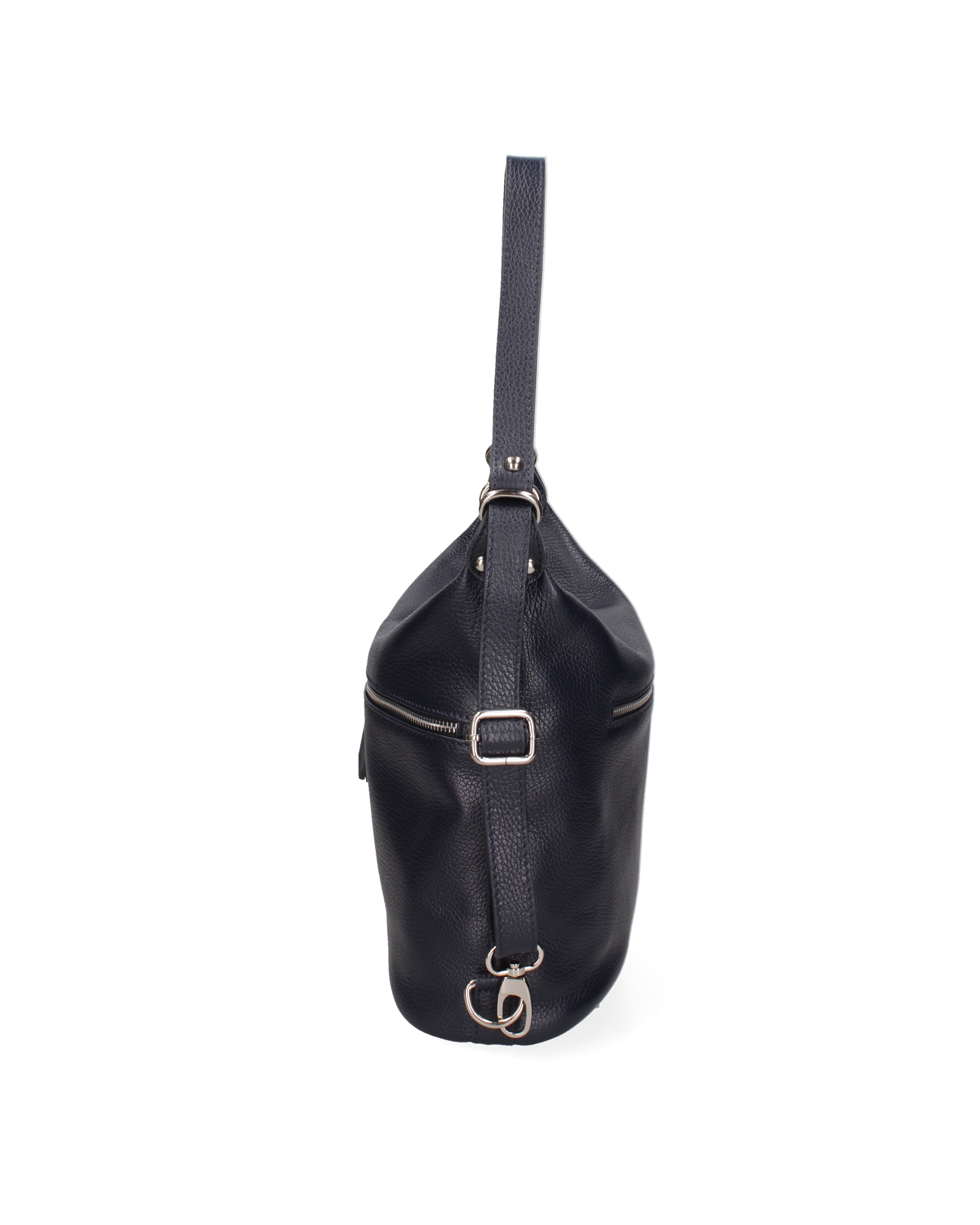 Bianca Borsa a spalla da donna Vera pelle 07136-D26 BLU NOTTE Viola Castellani