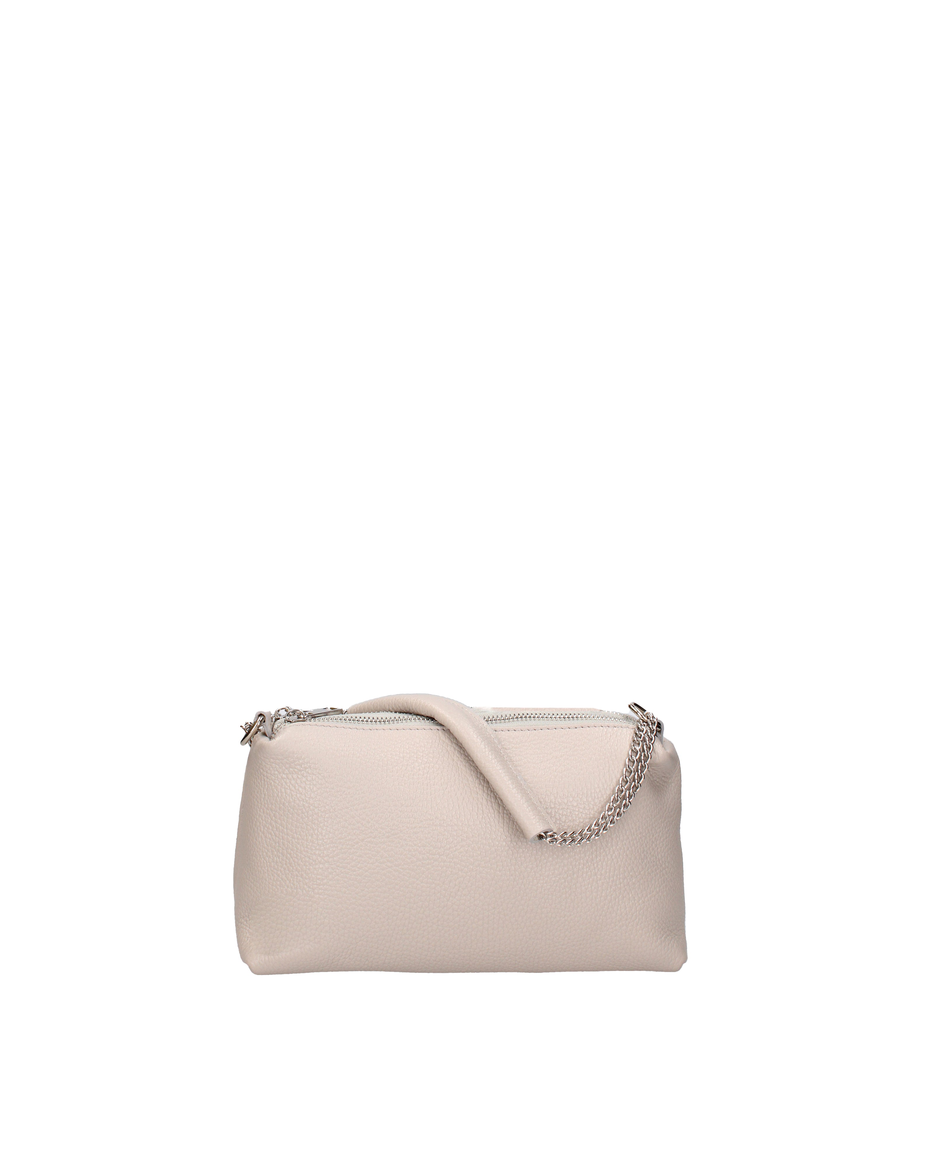 Borsa a spalla da donna Vera pelle 07141-D86 GRIGIO PERLA Viola Castellani