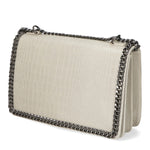 Crystalline Borsa a tracolla da donna Vera pelle 80066-BEIGE Gave Lux