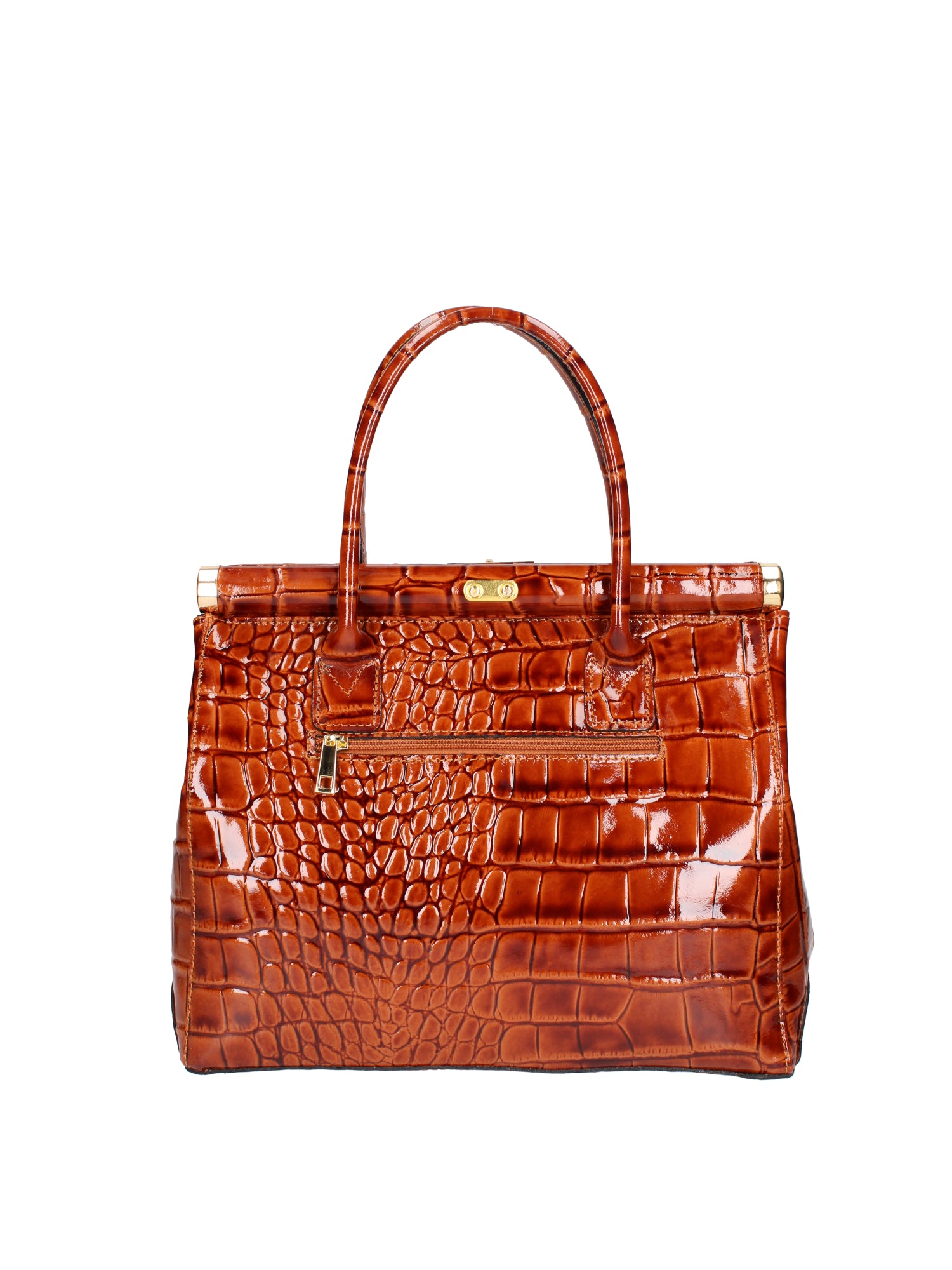 Delfina Borsa a mano da donna Vera pelle 7742-C17 CUOIO COGNAC Gave Lux