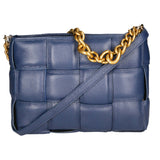 Agostina Borsa a mano da donna Vera pelle 04691-D24 BLU BLUE Gave Lux