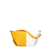 Borsa a spalla da donna Vera pelle 07165-D04 GIALLO+BIANCO Roberta Rossi