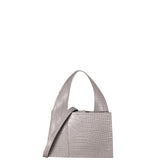 Borsa a mano da donna Vera pelle effetto cocco 07220-C16 GRIGIO Roberta Rossi